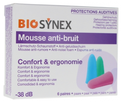Biosynex Schaumstoff-Gehörschutz 6 Paare
