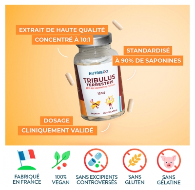 Nutri&Co Tribulus Terrestris 120 Gélules