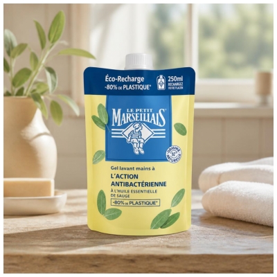 Le Petit Marseillais Antibakteerinen Käsipeel Geeli Eco-Täyttöpakkaus 250 ml