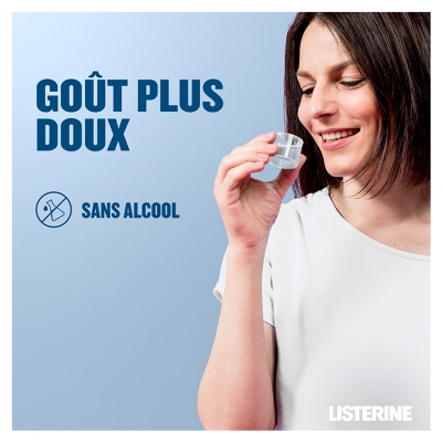 Listerine Bain de Bouche Soin Blancheur Goût Plus Léger 500 ml