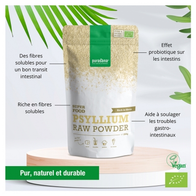Purasana Super Food Poudre de Psyllium Bio 200 g