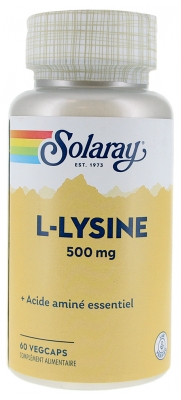 Solaray L-Lizyna 500 mg 60 Wegetariańskich Kapsułek