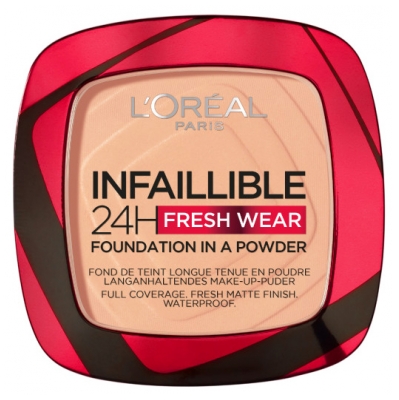 L'Oréal Paris Infaillible 24H Fond de Teint Longue Tenue en Poudre 9 g - Teinte : 245 Miel Doré