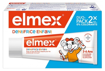 Elmex Kinder-Zahnpasta Packung von 2 x 50 ml