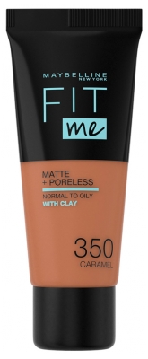 Maybelline New York Fit Me ! Fond de Teint Fluide Matte + Poreless 30 ml - Teinte : 350 Caramel