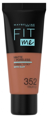 Maybelline New York Fit Me ! Fond de Teint Fluide Matte + Poreless 30 ml - Teinte : 352 Cacao