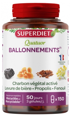 Superdiet Quatuor Blähungen 150 Kapseln