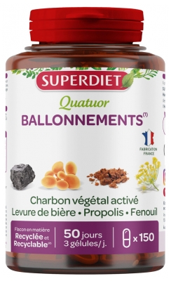 Superdiet Quatuor Bloatings 150 Capsules