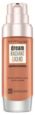 Maybelline New York Dream Radiant Liquid Fond de Teint Hydratant 30 ml - Teinte : 60 Caramel