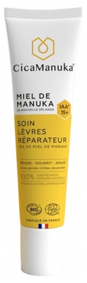 CicaManuka Cuidado Labial Reparador con Miel de Manuka 10% IAA Orgánico 15+ 15ml