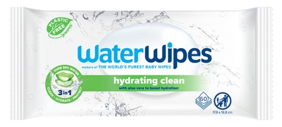 Waterwipes Hydratantes à l'Aloe Vera 60 Lingettes