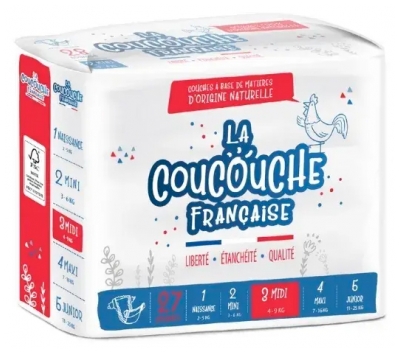 La Coucouche Française Couches Naturelles Taille 3 (4-9 kg) 27 Unités