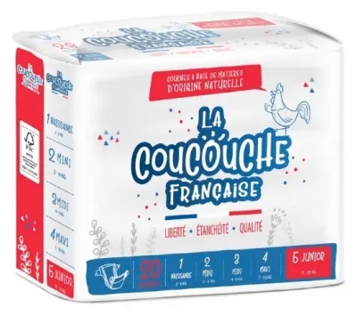 La Coucouche Française Couches Naturelles Taille 5 (11-25 kg) 20 Unités