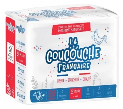 La Coucouche Française Couches Naturelles Taille 2 (3-6 kg) 28 Unités