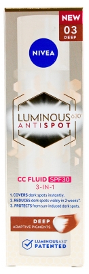 Nivea Cellular Luminous630 Anti-Spot CC Fluid 3in1 SPF30 40 ml - Colour: Dark