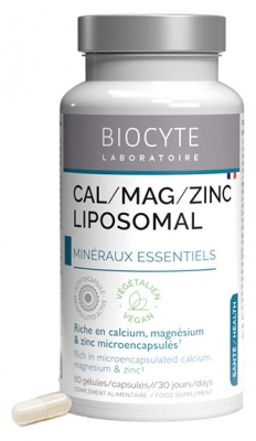 Biocyte Longevity Cal/Mag/Zinc Liposomal 60 Capsules