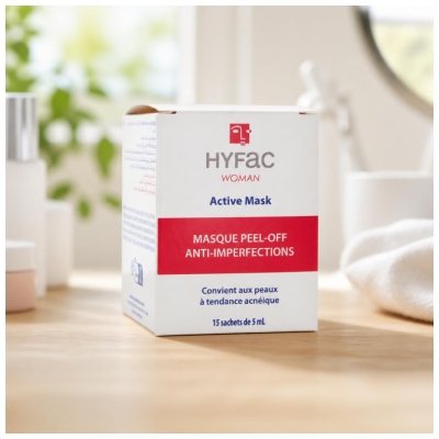 Hyfac Woman Active Mask Masque Peel-Off Anti-Imperfections 15 Sachets