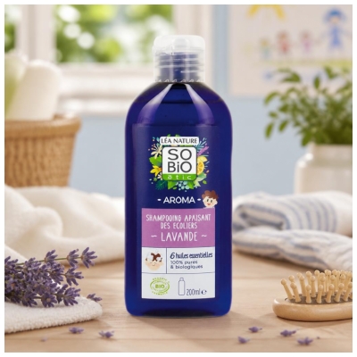 Léa Nature SO BIO étic Aroma Šampon za pomiritev za šolarje, Bio sivka, 200 ml