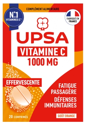 UPSA Vitalité Vitamín C 1000 mg 20 Šumivých Tablet