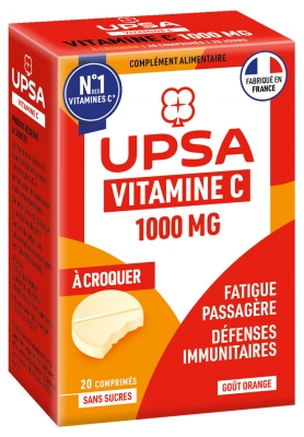 UPSA Vitality Vitamin C 1000mg 20 Tablets to Crunch