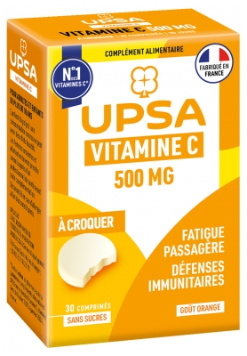 UPSA Vitalidade Vitamina C 500 mg 30 Comprimidos para Mastigar