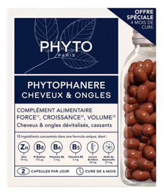 Phyto Phytophanère Cabello y Uñas 4 Meses de Tratamiento 240 Cápsulas