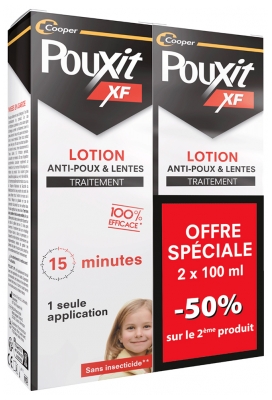 Pouxit Lotion Przeciw Wszom i Gnidom, Opakowanie 2 x 100 ml