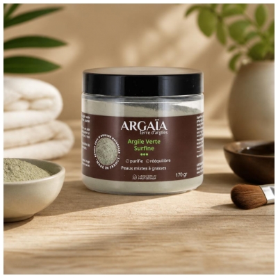 „Argaïa“ itin smulkių žaliųjų molių milteliai 170 g