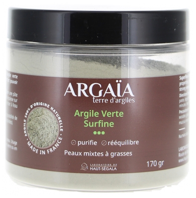 Argaïa Grüne Tonerde Surfine Pulver 170 g