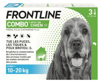 Frontline Combo Chien M (10-20 kg) 3 Pipettes