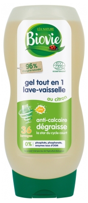 Biovie Gel Todo en 1 Lavavajillas Limón 720 ml