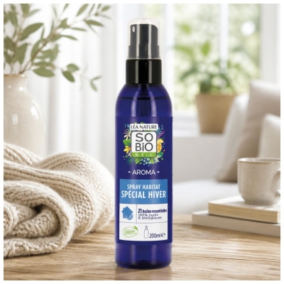 Léa Nature SO BIO étic Aroma Spray Habitat Spécial Hiver 21 Huiles Essentielles Bio 200 ml