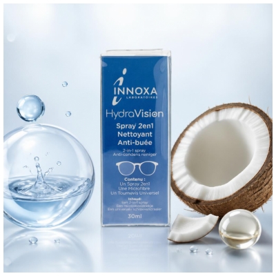 Laboratoire Innoxa Hydravision Spray 2-i-1 Rengøringsmiddel Anti-Dug 30 ml
