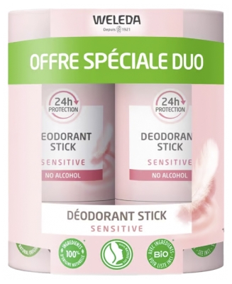 Weleda „Sensitive“ dezodoranto pieštukas, 2 x 50 g