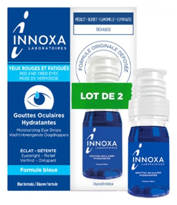 Laboratoire Innoxa Nawilżające Krople do Oczu Zmęczone Czerwone Oczy Zestaw 2 x 10 ml