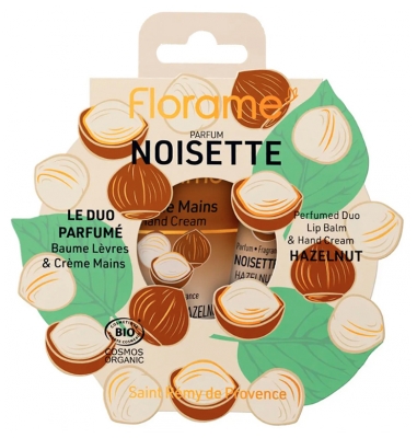 Florame Das duftende Haselnuss-Duo Lippenbalsam 15 ml + Handcreme 30 ml Bio