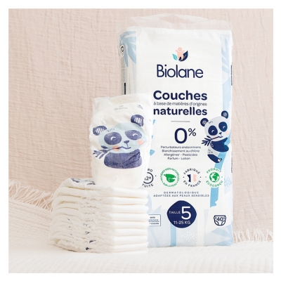 Biolane Natürliche Windeln 40 Windeln Größe 5 (11-25 Kg)