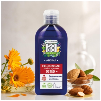 Léa Nature SO BIO étic Aroma Locīkļu Labsajūtas Masāžas Eļļa Ostéo + Bio 100 ml