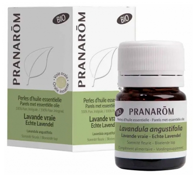 Pranarôm Biologische Parels van Essentiële Olie van Echte Lavendel (Lavandula angustifolia) 60 Parels