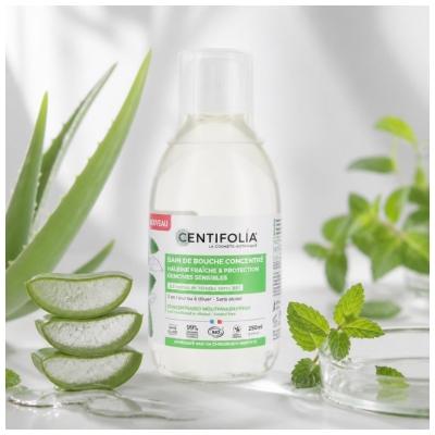 Centifolia Bain de Bouche Concentré Haleine Fraîche et Gencives Sensibles Bio 250 ml