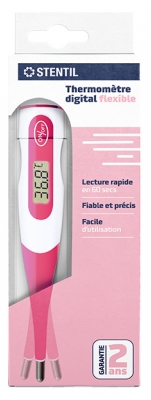 Stentil Fleksibelt Digitalt Termometer - Farve: Rose