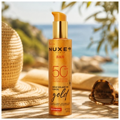 Nuxe Sun Huile Solaire Or Visage et Corps Gold SPF50 150 ml