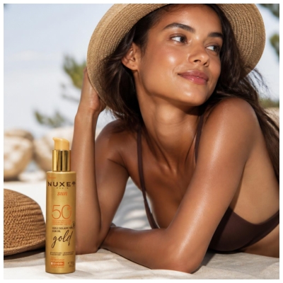 Nuxe Sun Huile Solaire Or Visage et Corps Gold SPF50 150 ml