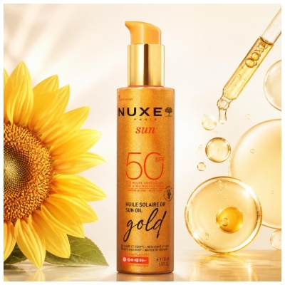 Nuxe Sun Huile Solaire Or Visage et Corps Gold SPF50 150 ml