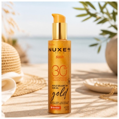 Nuxe Sun Zelta Saules Eļļa Sejai un Ķermenim Gold SPF30 150 ml