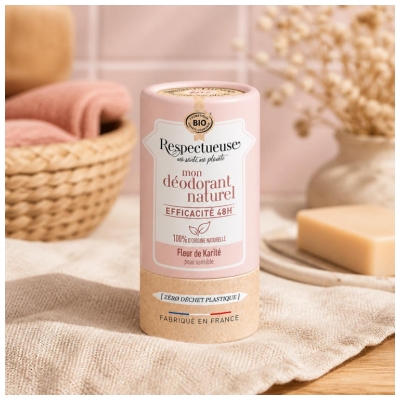 Respectueuse Mon Déodorant Naturel Fleur de Karité Bio 50 g