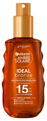 Garnier Ambre Solaire Ideal Bronze Huile Protectrice Sublimatrice SPF15 150 ml