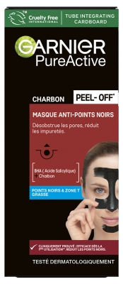 Garnier PureActive Masque Peel-Off Anti-Points Noirs au Charbon 50 ml