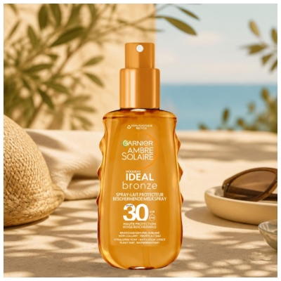 Garnier Ambre Solaire Ideal Bronze Spray-Lotion Beskyttelse SPF30 150 ml