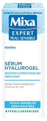 Mixa Sérum Hyalurogel Relpulpant Booster d'Hydratation 24H 30 ml